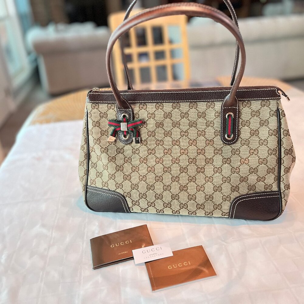 Gucci Bags GG Canvas Medium Princy Tote Bag